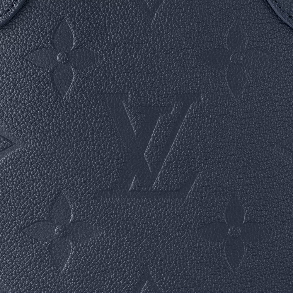 NEW Louis Vuitton Neverfull POCHETTE Navy embossed Monogram Empreinte leather - Picture 12 of 16